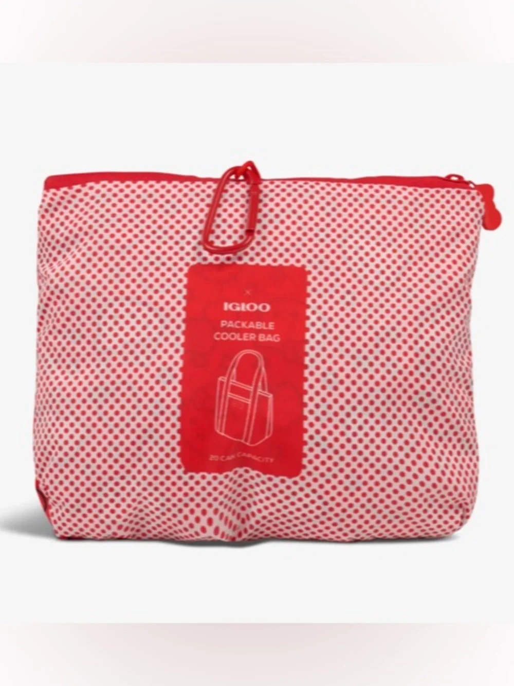 Sanrio Hello Kitty Packable Puffer Tote Red Apples Igloo Cooler Bag NWT